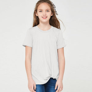 Twisted Knot Short Sleeve T shirt: Blue / S