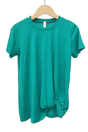 Twisted Knot Short Sleeve T shirt: Lilac / L