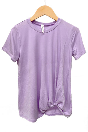 Twisted Knot Short Sleeve T shirt: Blue / S