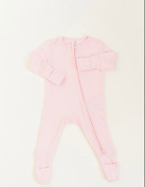 Bamboo Baby Convertible Jumpsuit 0-3 Months - Baby Pink