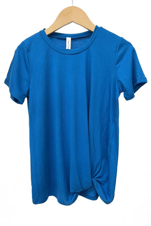 Twisted Knot Short Sleeve T shirt: Lilac / L