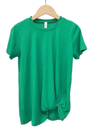 Twisted Knot Short Sleeve T shirt: Blue / S