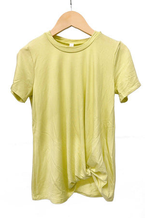 Twisted Knot Short Sleeve T shirt: Blue / S