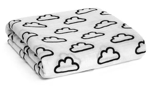 Organic Cotton Muslin Swaddle - Clouds BABY MUST HAVE