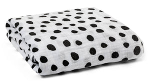 Organic Cotton Muslin Swaddle Blanket - Spots