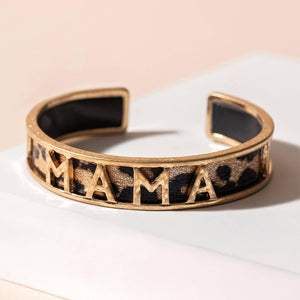 MAMA Leather Cuff Bracelet