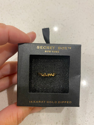 Mama Secret Box Gold Dip Ring