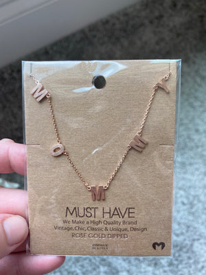 Rose Gold Dainty Mommy Necklace