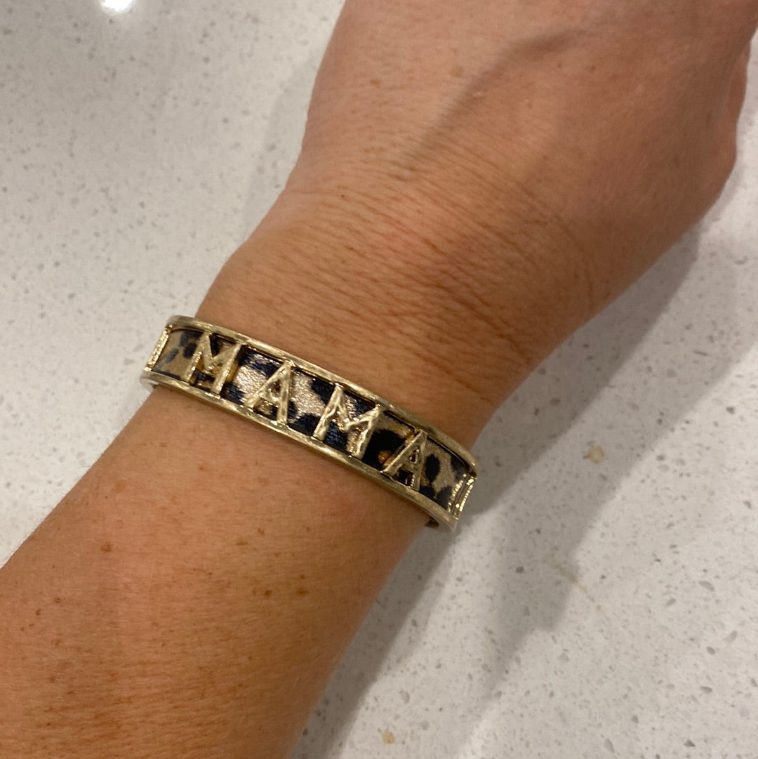 MAMA Leather Cuff Bracelet