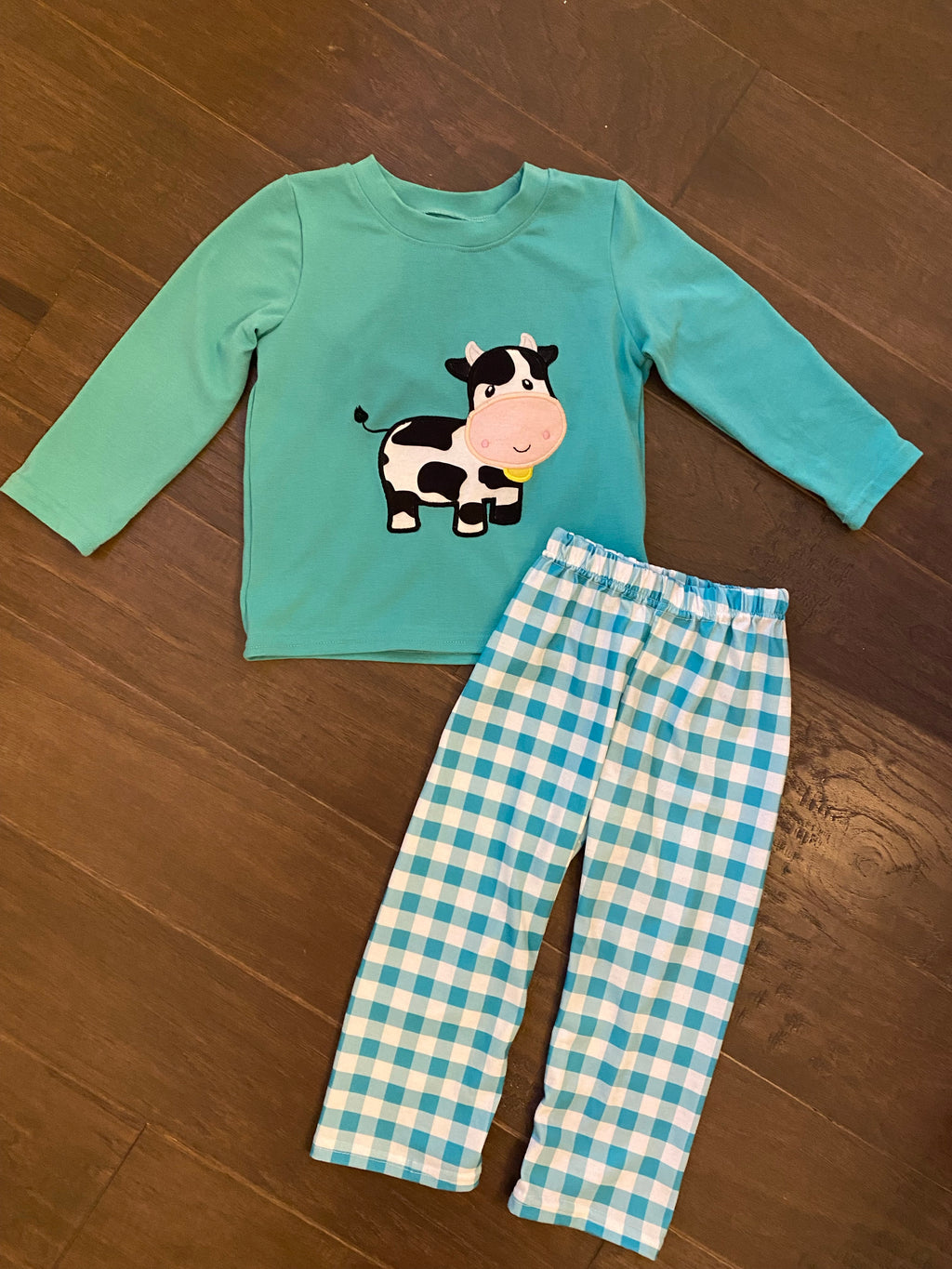 Blue Cow Appliqué Set